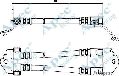 APEC BRAKING hos3554 -  Тормозной шланг